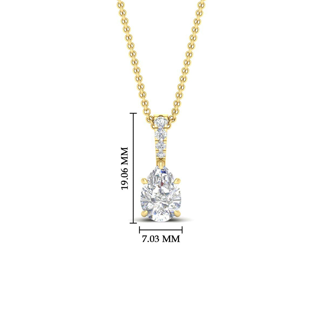 Pear Shaped Pavé Diamond Bail Pendant