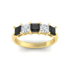 Load image into Gallery viewer, 2.50-ct-princess-black-diamond-five-stone-wedding-ring-in-yellow-gold-fdwb8008prblackangle5-2.50ct-nl-yg.jpg