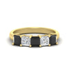 Load image into Gallery viewer, 2.50-ct-princess-black-diamond-five-stone-wedding-ring-in-yellow-gold-fdwb8008prblacksleep-2.50ct-nl-yg.jpg