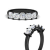 Load image into Gallery viewer, 2.50-ct-princess-diamond-five-stone-wedding-ring-in-black-gold-fdwb8008prangle3-2.50ct-nl-bg.jpg