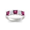 Load image into Gallery viewer, 2.50-ct-princess-pink-sapphire-five-stone-wedding-ring-in-white-gold-fdwb8008prgsadrpiangle5-2.50ct-nl-wg.jpg