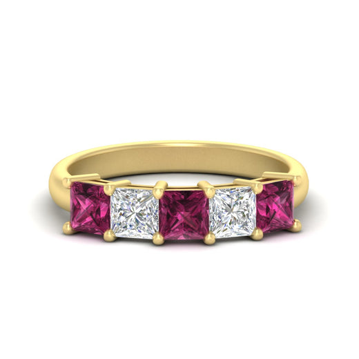 2.50-ct-princess-pink-sapphire-five-stone-wedding-ring-in-yellow-gold-fdwb8008prgsadrpisleep-2.50ct-nl-yg.jpg