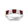 Load image into Gallery viewer, 2.50-ct-princess-ruby-five-stone-wedding-ring-in-white-gold-fdwb8008prgrudrangle5-2.50ct-nl-wg.jpg