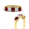 Load image into Gallery viewer, 2.50-ct-princess-ruby-five-stone-wedding-ring-in-yellow-gold-fdwb8008prgrudrangle3-2.50ct-nl-yg.jpg
