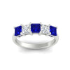 Load image into Gallery viewer, 2.50-ct-princess-sapphire-five-stone-wedding-ring-in-white-gold-fdwb8008prgsablangle5-2.50ct-nl-wg.jpg