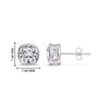 Load image into Gallery viewer, Bezel Set Cushion Diamond Stud Earrings