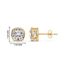 Load image into Gallery viewer, Bezel Set Cushion Diamond Stud Earrings