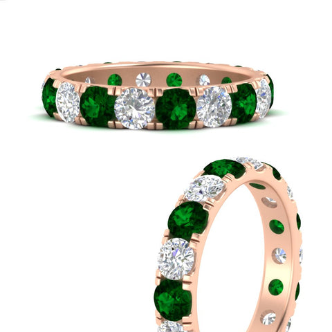 2.50-ct.-diamond-and-emerald-double-prong-eternity-wedding-band-in-rose-gold-FDEWB8371GEMGRANGLE3-2.50CT-NL-RG