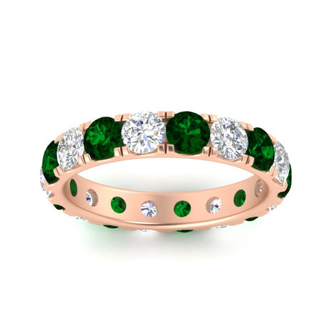 2.50-ct.-diamond-and-emerald-double-prong-eternity-wedding-band-in-rose-gold-FDEWB8371GEMGRANGLE5-2.50CT-NL-RG