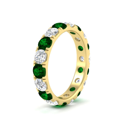 2.50-ct.-diamond-and-emerald-double-prong-eternity-wedding-band-in-yellow-gold-FDEWB8371GEMGRANGLE2-2.50CT-NL-YG