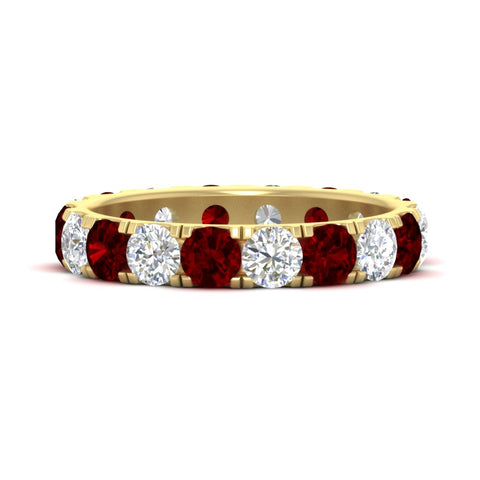 2.50-ct.-diamond-and-ruby-double-prong-eternity-wedding-band-in-yellow-gold-FDEWB8371GRUDR-2.50CT-NL-YG