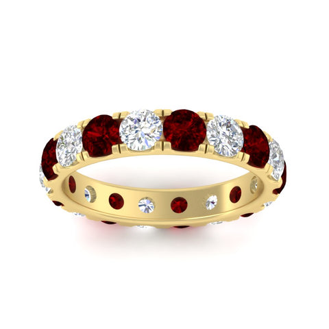 2.50-ct.-diamond-and-ruby-double-prong-eternity-wedding-band-in-yellow-gold-FDEWB8371GRUDRANGLE5-2.50CT-NL-YG