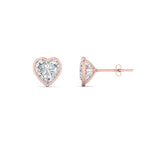 Load image into Gallery viewer, Heart Shape Bezel Stud Earring
