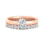 Load image into Gallery viewer, 2.50-mm-oval-shaped-solitaire-ring-with-eternity-band-in-rose-gold-fdens11590ovsleep-2.50mm-nl-rg.jpg?v=1760331733