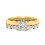 Load image into Gallery viewer, 2.50-mm-pricness-cut-solitaire-ring-with-eternity-band-in-yellow-gold-fdens11590prsleep-2.50mm-nl-yg.jpg?v=1760335405
