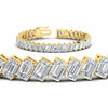 Load image into Gallery viewer, 24-carat-emerald-diagonal-tennis-bracelet-in-yellow-gold-fdbrc11518angle2-6.00x4.00-nl-yg.jpg?v=1764932190
