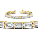 Load image into Gallery viewer, modern-east-west-set-emerald-cut-bracelet-yellow-gold-fdbrc10220em-17-00ct-nl-yg
