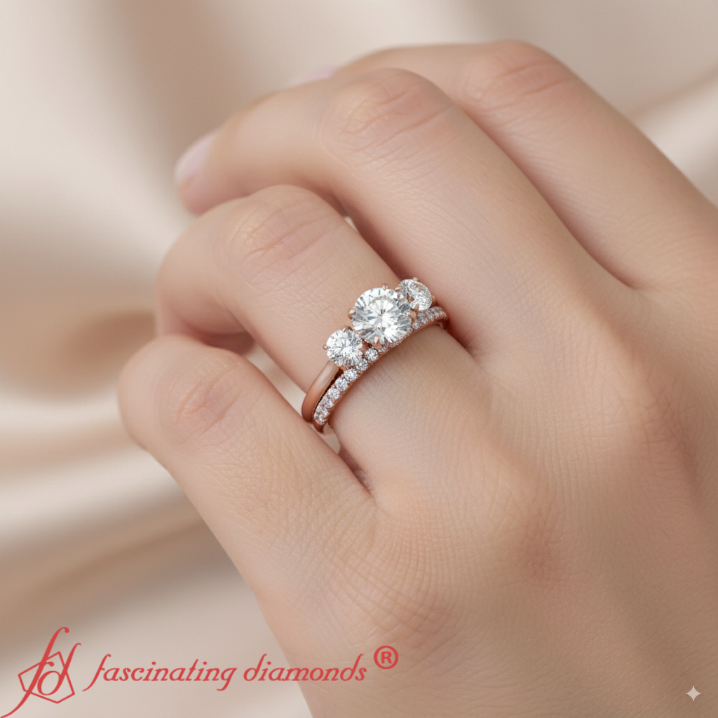 3-Stone-hidden-halo-ring-with-band-rose-gold-fdens3179-model
