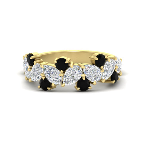 3-carat-alternative-pear-and-round-black-diamond-wedding-band-ring-in-yellow-gold-FD9174BGBLACK-3.00CT-NL-YG