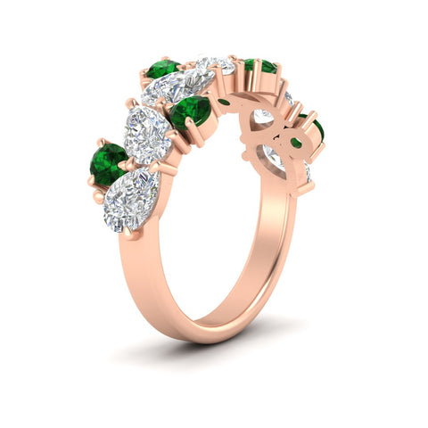 3-carat-alternative-pear-and-round-emerald-wedding-band-ring-in-rose-gold-FD9174BGEMGRANGLE2-3.00CT-NL-RG