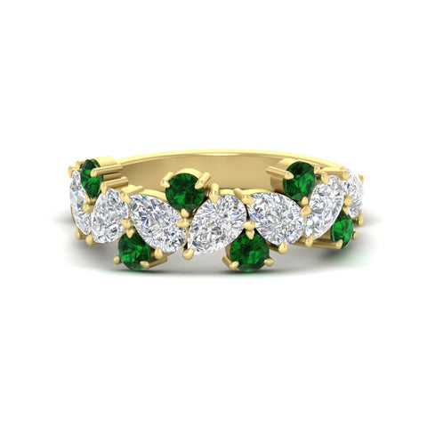 3-carat-alternative-pear-and-round-emerald-wedding-band-ring-in-yellow-gold-FD9174BGEMGR-3.00CT-NL-YG