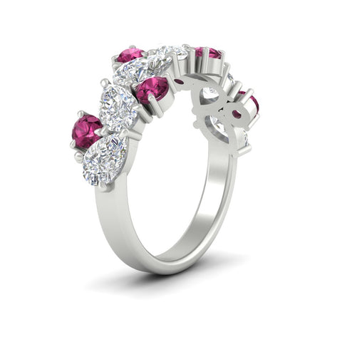 3-carat-alternative-pear-and-round-pink-sapphire-wedding-band-ring-in-white-gold-FD9174BGSADRPIANGLE2-3.00CT-NL-WG