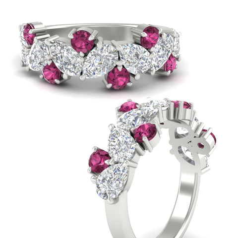 3-carat-alternative-pear-and-round-pink-sapphire-wedding-band-ring-in-white-gold-FD9174BGSADRPIANGLE3-3.00CT-NL-WG