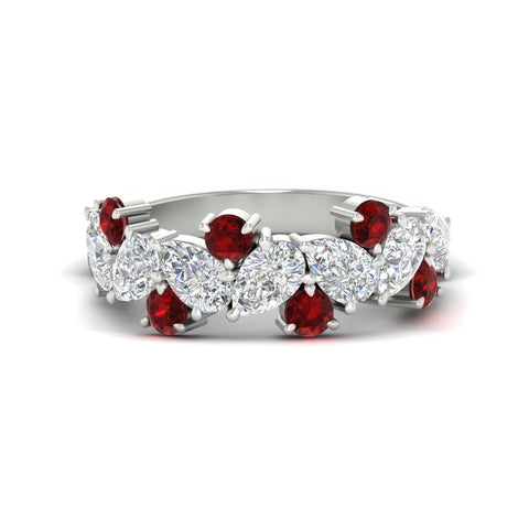 3-carat-alternative-pear-and-round-ruby-wedding-band-ring-in-white-gold-FD9174BGRUDR-3.00CT-NL-WG