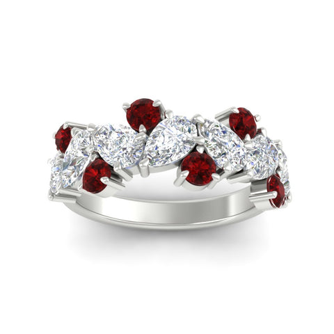 3-carat-alternative-pear-and-round-ruby-wedding-band-ring-in-white-gold-FD9174BGRUDRANGLE5-3.00CT-NL-WG