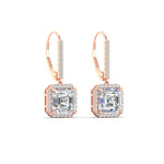 Load image into Gallery viewer, 3-carat-beautiful-halo-drop-diamond-earrings-in-rose-gold-FDEAR11235ASANGLE3-3.00-CT-NL-RG
