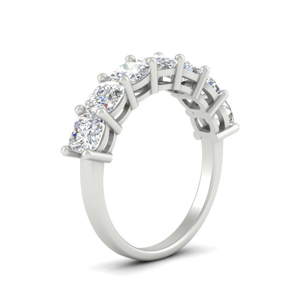 7 Stone Cushion Cut Wedding Band