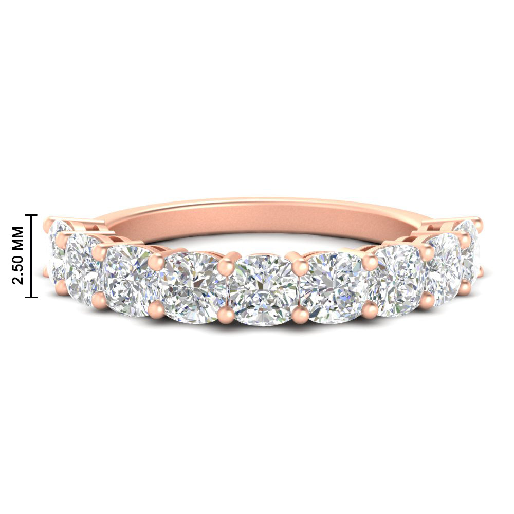 9 Stone Cushion Cut Anniversary Band