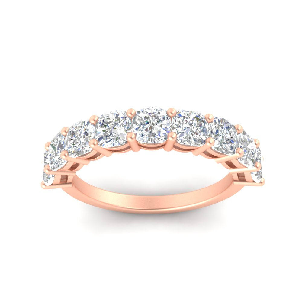 9 Stone Cushion Cut Anniversary Band