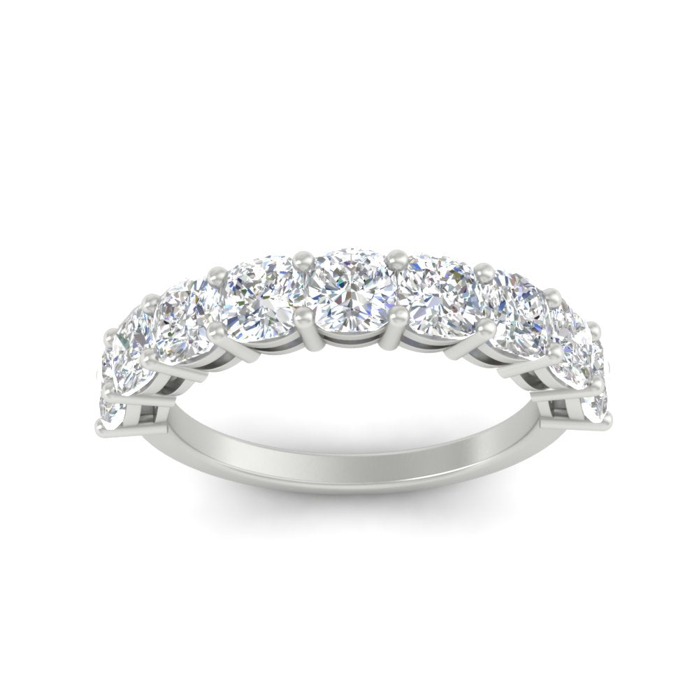 9 Stone Cushion Cut Anniversary Band