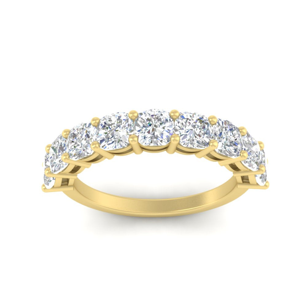 9 Stone Cushion Cut Anniversary Band