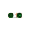 Load image into Gallery viewer, 3-carat-cushion-cut-emerald-basket-stud-earring-in-rose-gold-fdear10411cugemgrangle1-3.00ct-nl-rg.jpg