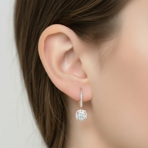3-carat-cushion-cut-halo-lever-back-earrings-in-rose-gold-FDEAR-11235CU-model-1