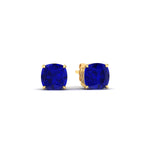 Load image into Gallery viewer, 3-carat-cushion-cut-sapphire-basket-stud-earring-in-yellow-gold-fdear10411cugsablangle1-3.00ct-nl-yg.jpg