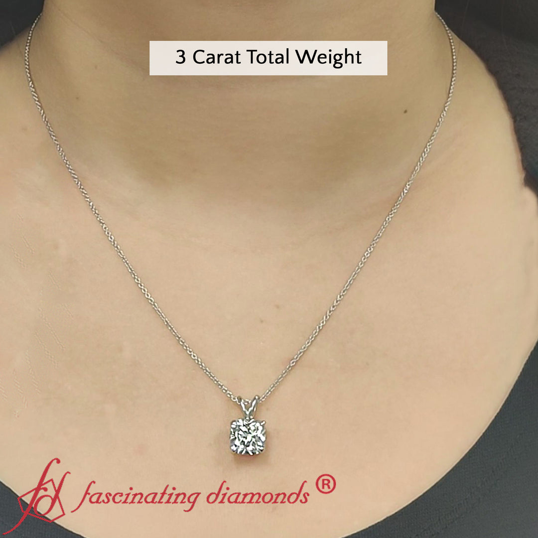 Cushion Cut Solitaire Pendant