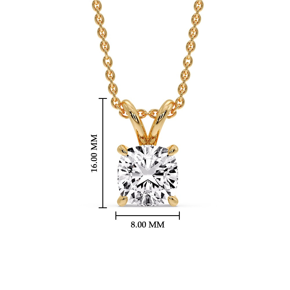 Cushion Cut Solitaire Pendant