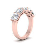 Load image into Gallery viewer, 3-carat-diamond-5-stone-ring-cushion-cut-in-rose-gold-FD8008CUB-3.00CT-NL-RG.jpg