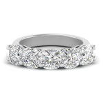 Load image into Gallery viewer, 3-carat-diamond-5-stone-ring-cushion-cut-in-white-gold-FD8008CUB-3.00CT-NL-WG.jpg