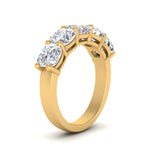 Load image into Gallery viewer, 3-carat-diamond-5-stone-ring-cushion-cut-in-yellow-gold-FD8008CUB-3.00CT-NL-YG.jpg