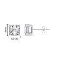 Thumbnail 56 - Asscher Cut Diamond Stud Earring