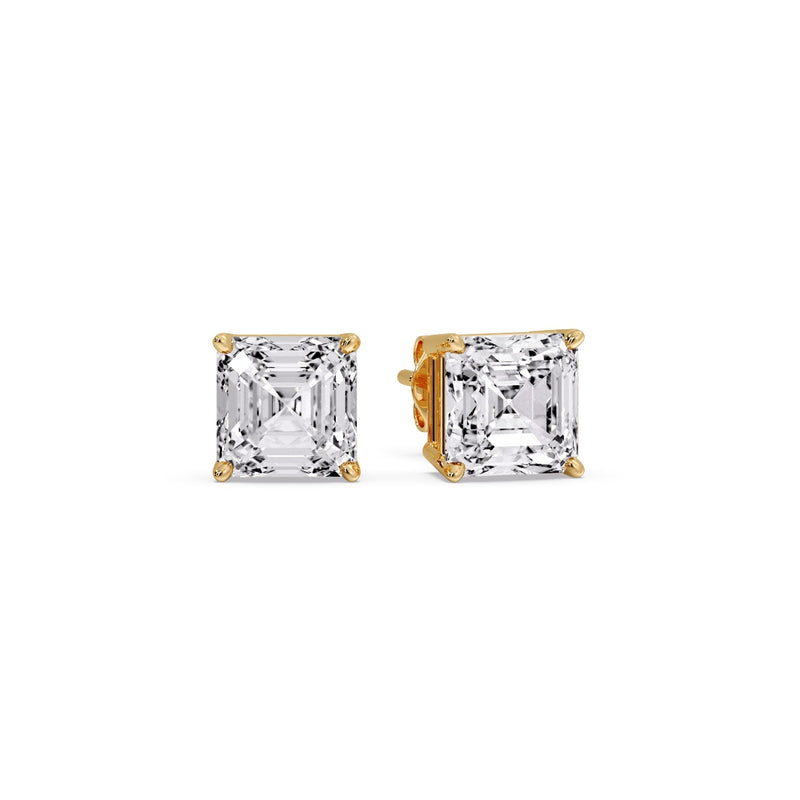 Asscher Cut Diamond Stud Earring