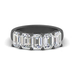 Load image into Gallery viewer, Emerald Cut Five Stone Diamond Anniversary Ring
