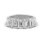 Load image into Gallery viewer, Emerald Cut Five Stone Diamond Anniversary Ring
