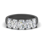 Load image into Gallery viewer, 3-carat-diamond-radiant-wedding-band-5-stone-in-black-gold-FD8008RAB-3.00CT-NL-BG.jpg
