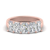Load image into Gallery viewer, 3-carat-diamond-radiant-wedding-band-5-stone-in-rose-gold-FD8008RABHAND-3.00CT-NL-RG.jpg