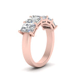 Load image into Gallery viewer, 3-carat-diamond-radiant-wedding-band-5-stone-in-rose-gold-FD8008RABHAND-3.00CT-NL-RG.jpg
